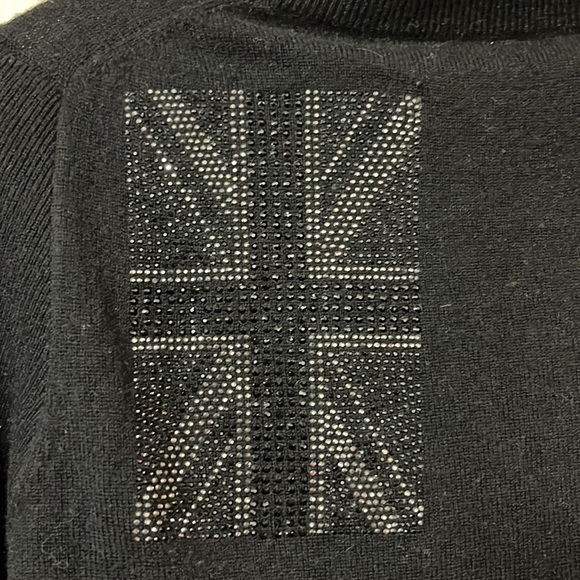 Thomas Wylde Union Jack crystal black turtleneck wool/cashmere - Picture 2 of 4
